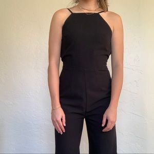 Open Back Black Jumpsuit